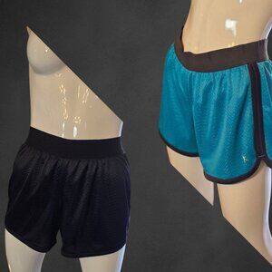 2 Pair - 1 Back 1 Turquoise Athletic Runner Shorts DANSKIN sz S